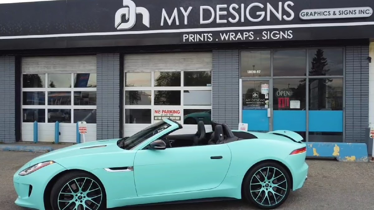 Vehicle wrap work from My Designs Graphics & Signs Inc.
