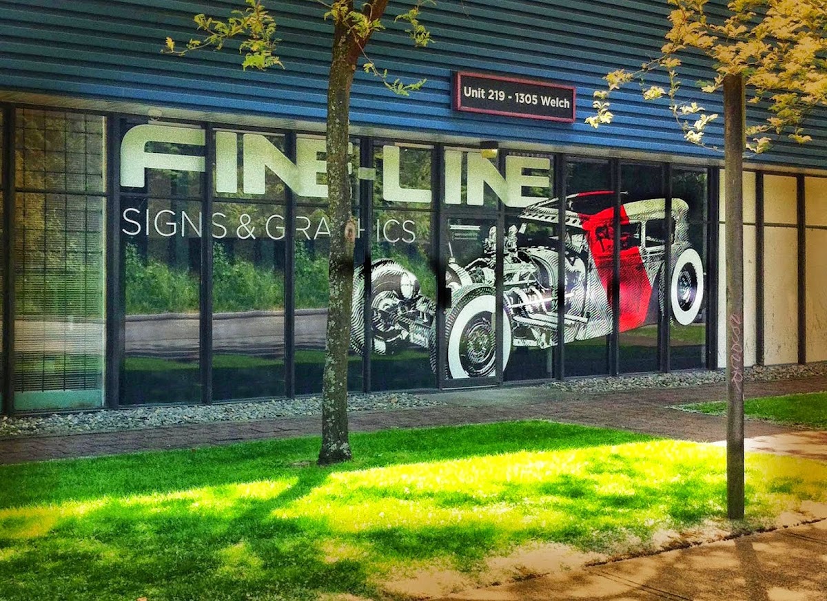Vehicle wrap work from Fine Line Graphics
