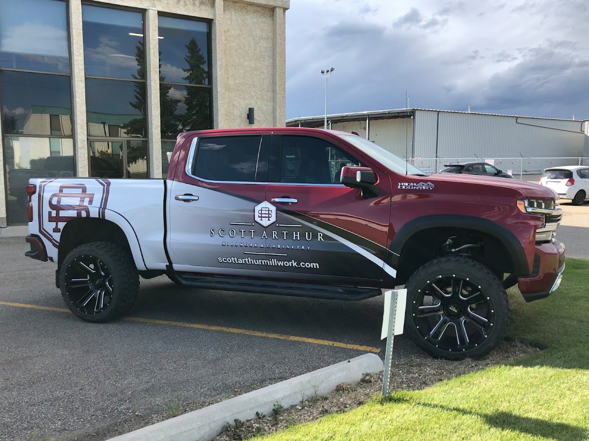 Vehicle wrap work from Sign-Tech Media Inc.