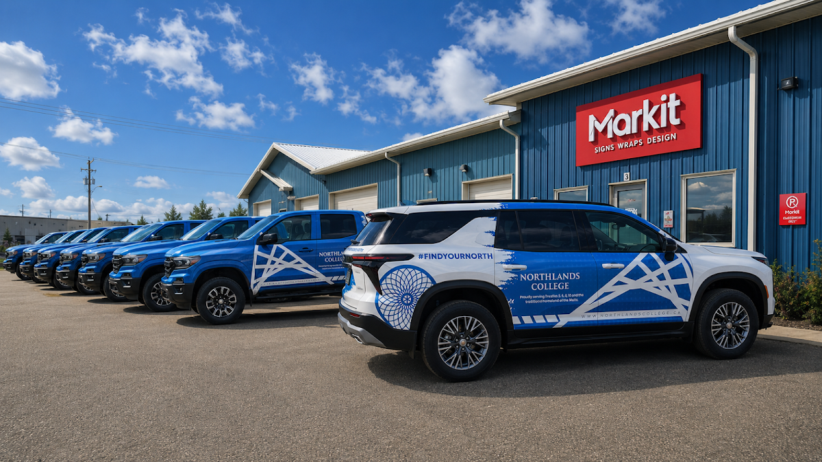 Vehicle wrap work from Markit Signs