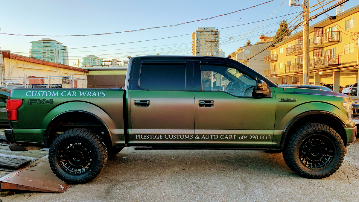 Vehicle wrap work from Prestige Customs & Auto Care