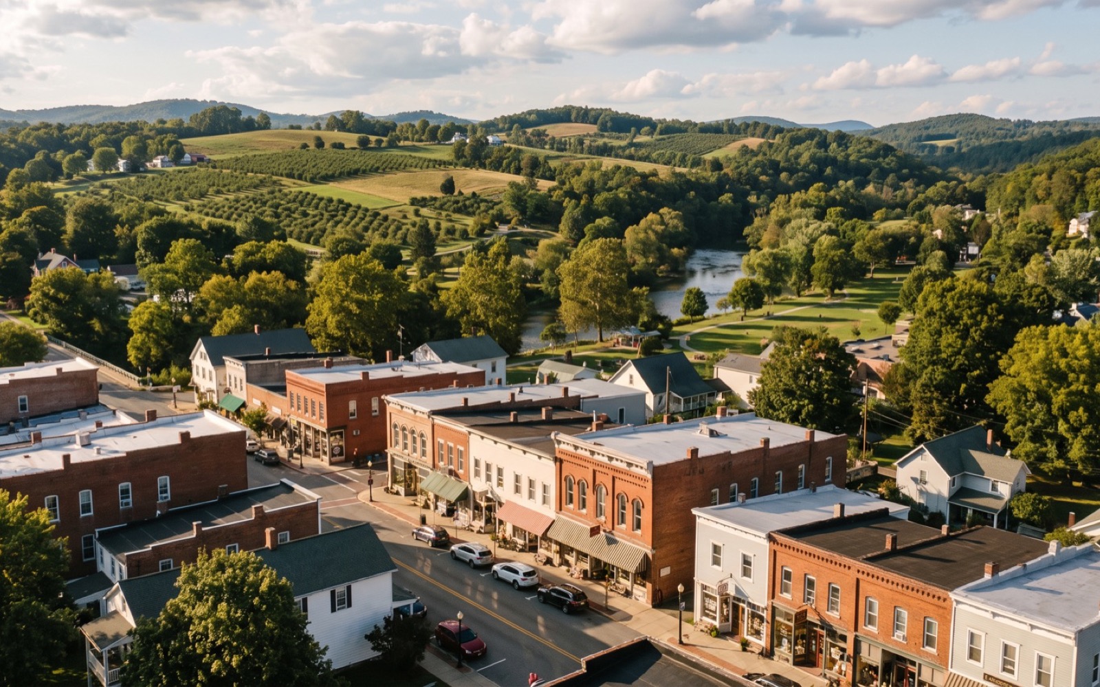 AI-generated editorial landscape inspired by Kentville, Nova Scotia