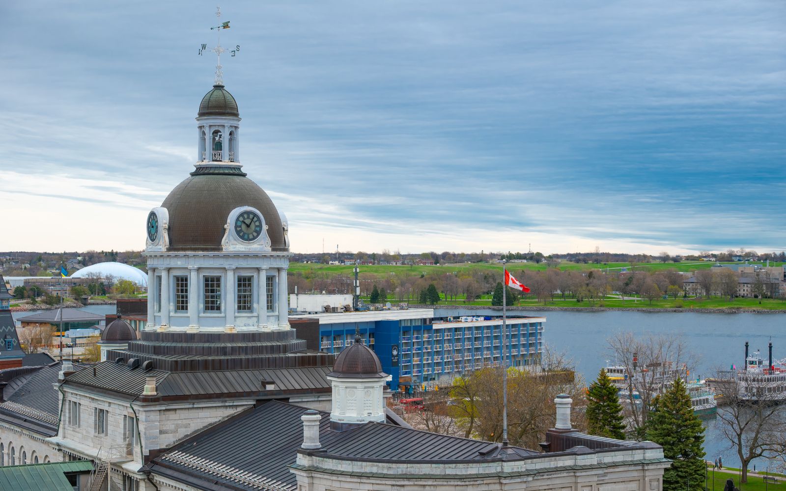Kingston City Hall overlooking the harbour