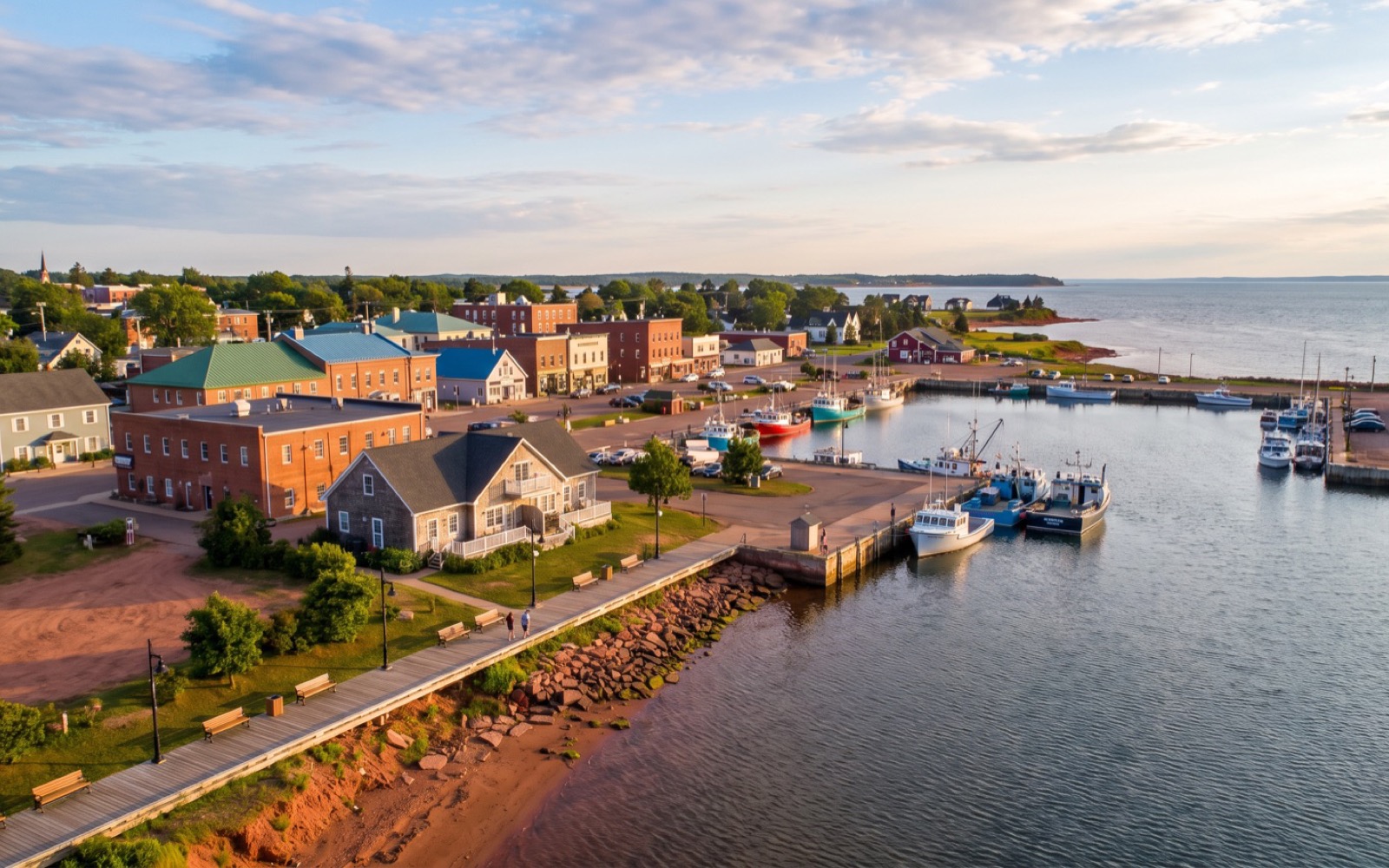 AI-generated editorial landscape inspired by Summerside, Prince Edward Island